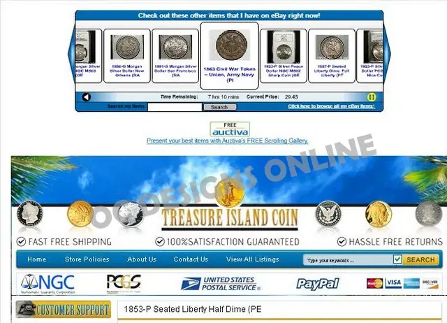 eBay store design and matching eBay listing template