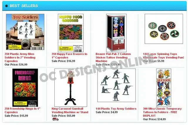 Volusion store design samples