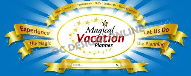 Magical Vacation Planner Custom eBay store design