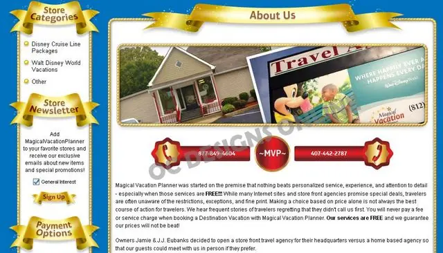 Custom eBay About Us page design