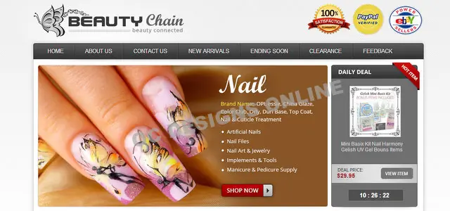 eBay store design with custom rotating banners and slideshow