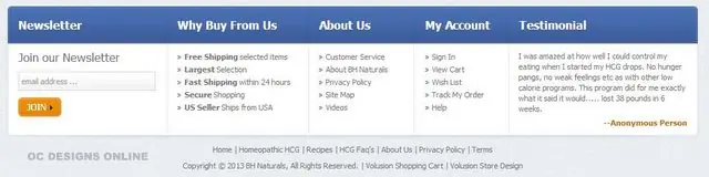 Features of Volusion Stores