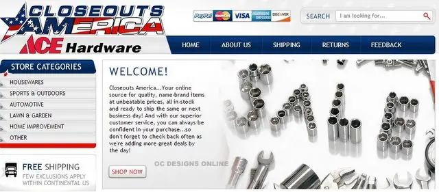 Example of Welcome Section eBay store design