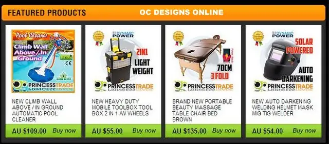 Australian Custom eBay Store Design Samples