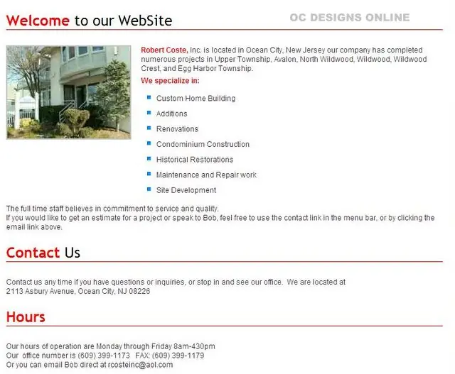 Small business website design