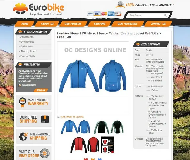 Bike shop eBay listing templates