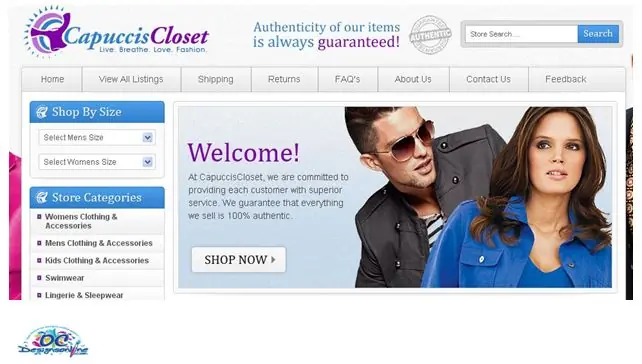 Fashion Clothes retailer eBay Store Design