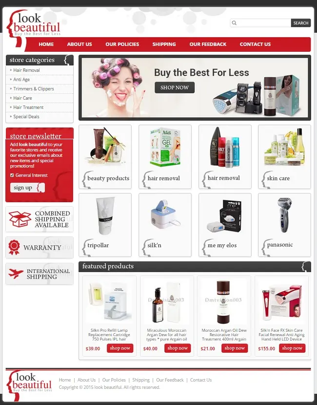 custom eBay beauty store