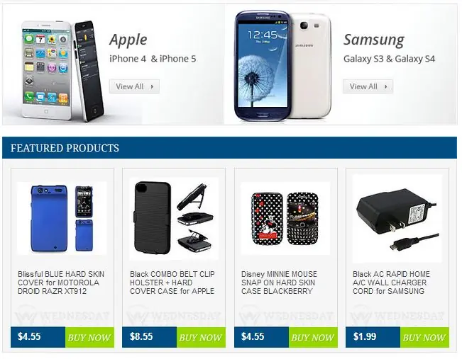 eBay custom category page