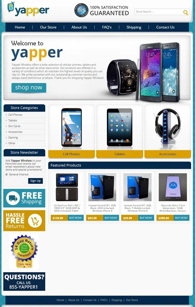 eBay cell phone store design