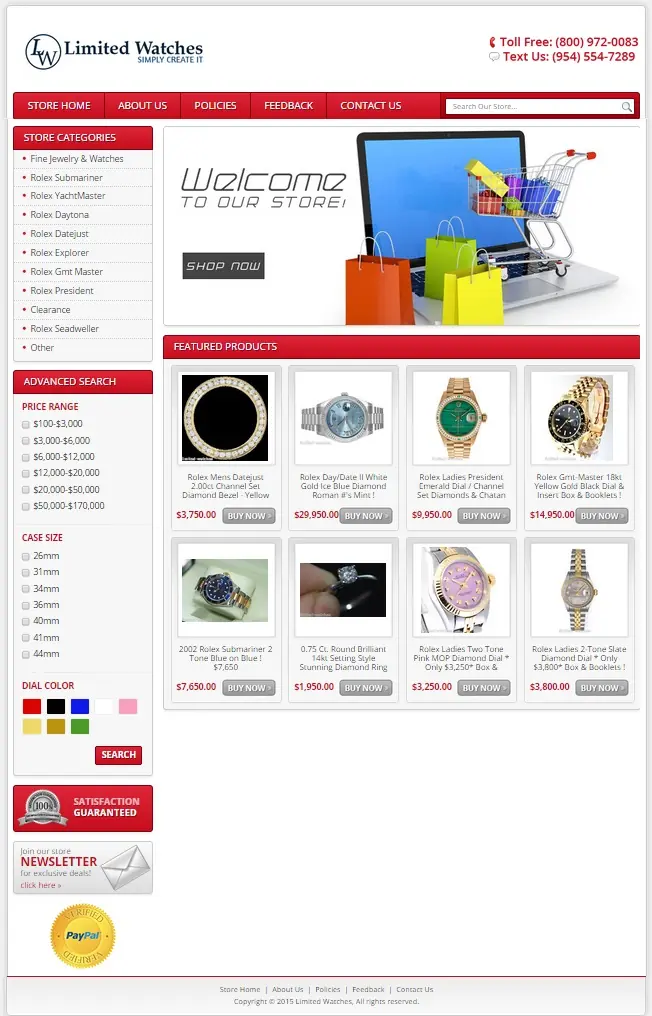 custom eBay store