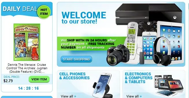 eBay custom category page