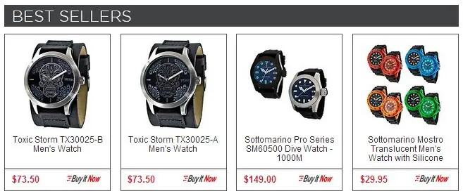 eBay custom category page