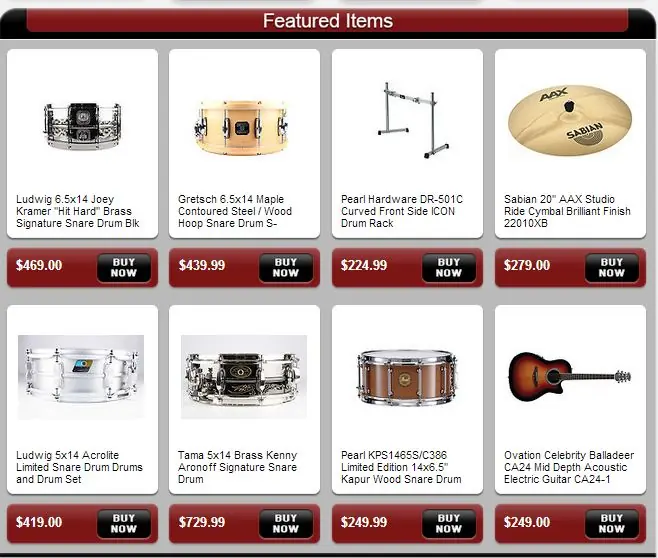 eBay custom category page