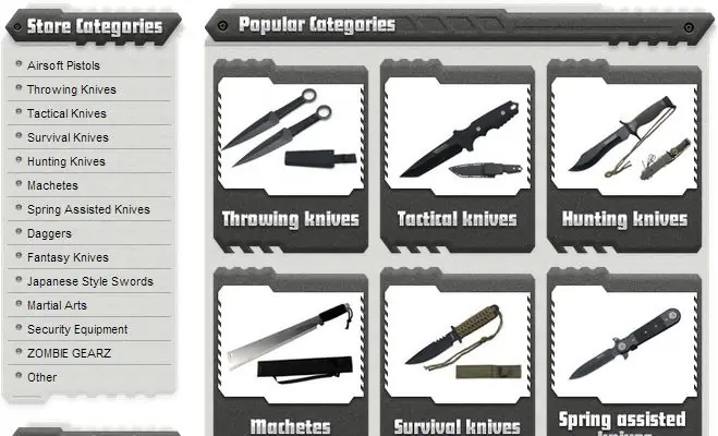eBay custom category page