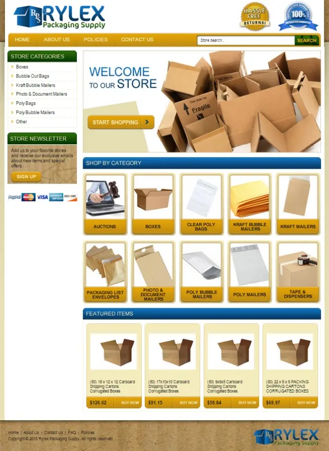 custom eBay store