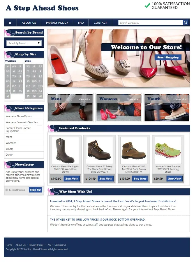 eBay storefront design
