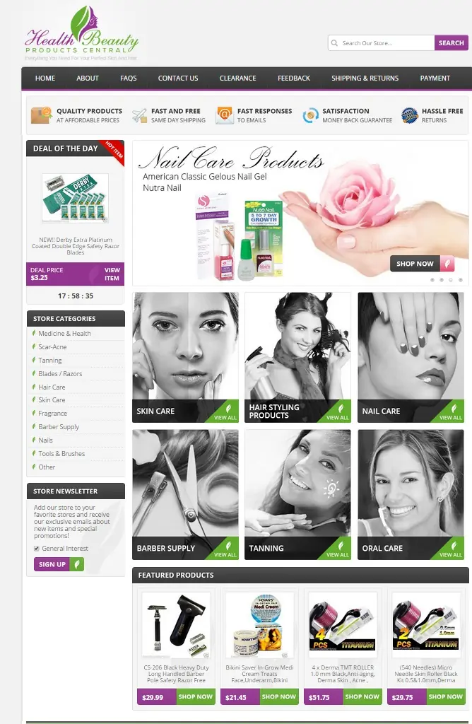beauty eBay store design