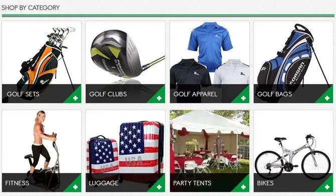 eBay custom category page