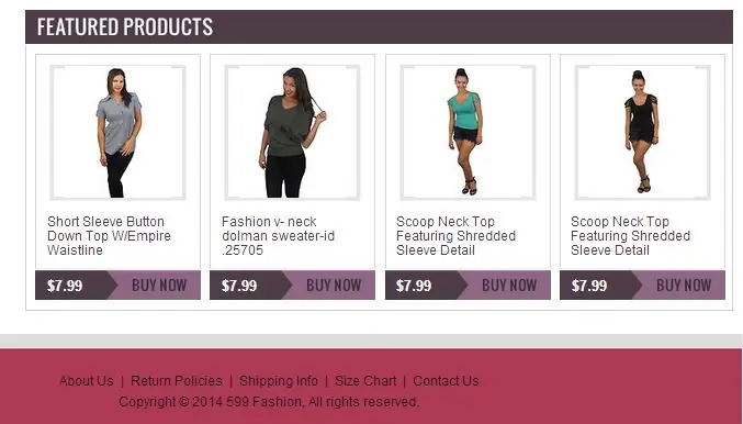 Custom eBay Store Footer