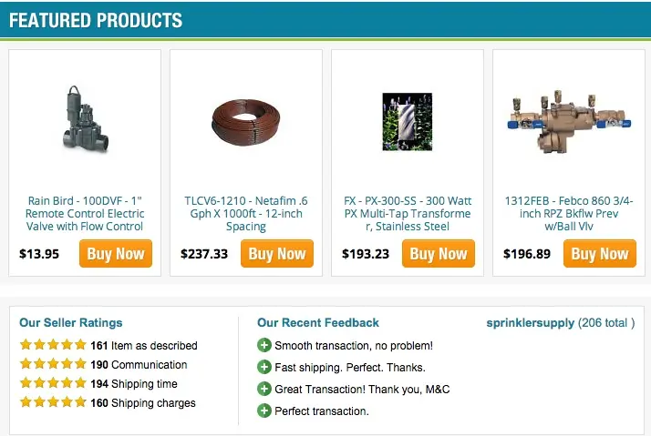 Custom eBay Store Footer