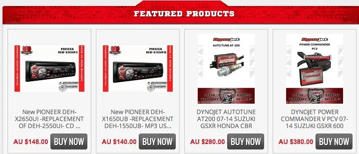 Custom Australia eBay Store Footer
