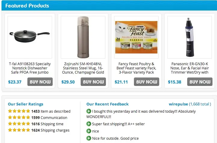 Custom eBay Store Footer