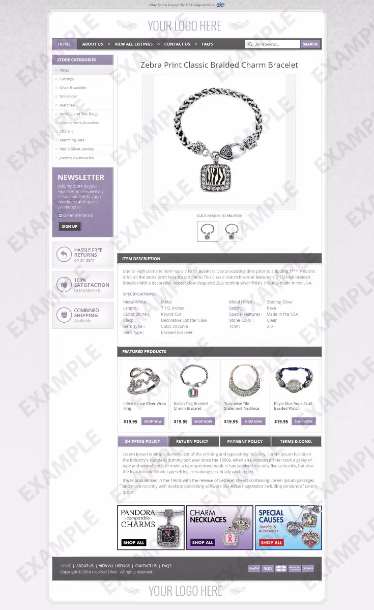 Centitri listing template #1310 — premade eBay design preview
