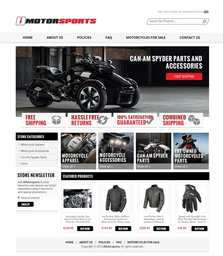 eBay shop design