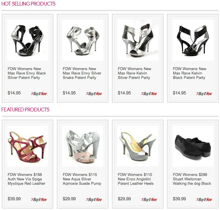 Custom eBay Store Footer