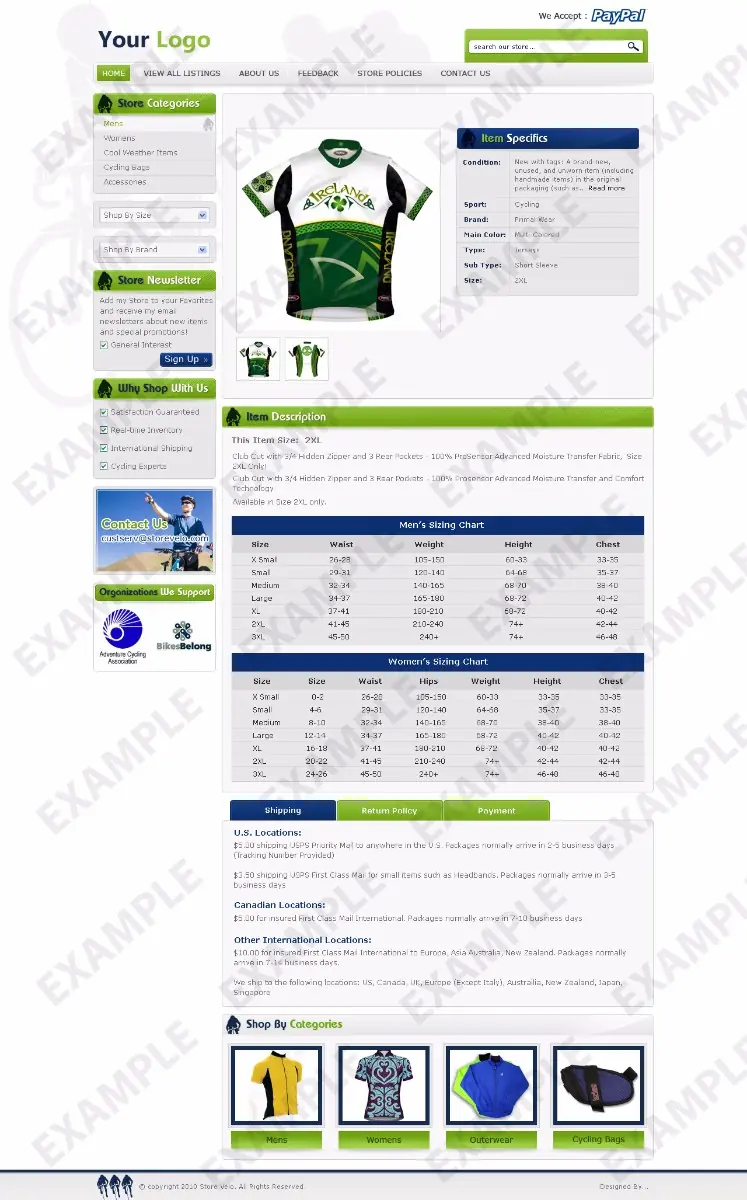 Mynyx listing template #1271 — premade eBay design preview