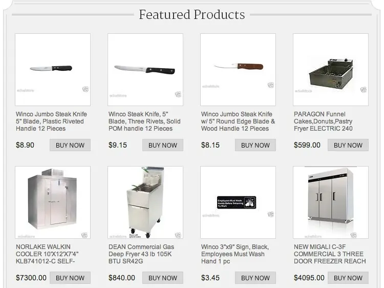 Custom eBay Store Footer