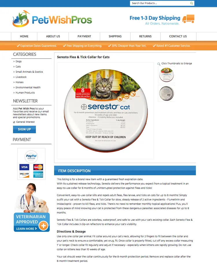 OCDesignsonline custom eBay listing page