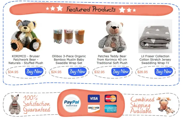 Custom Australia eBay Store Footer