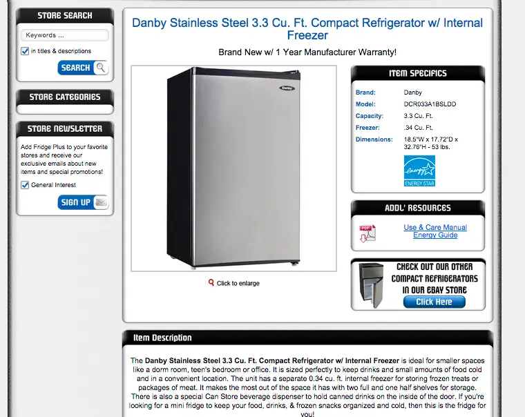 custom listing pages on eBay