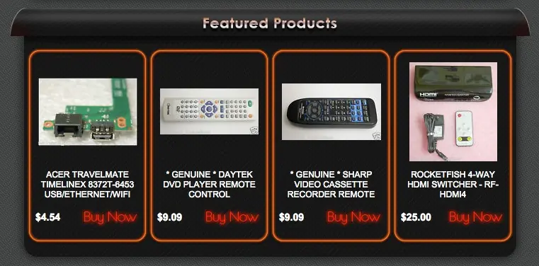 Custom eBay Store Footer