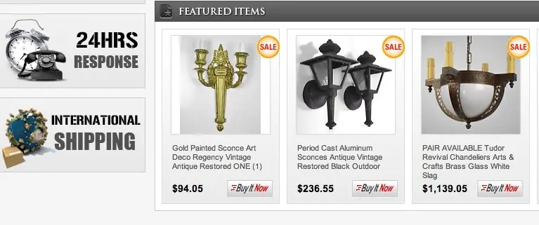 Custom eBay Store Footer