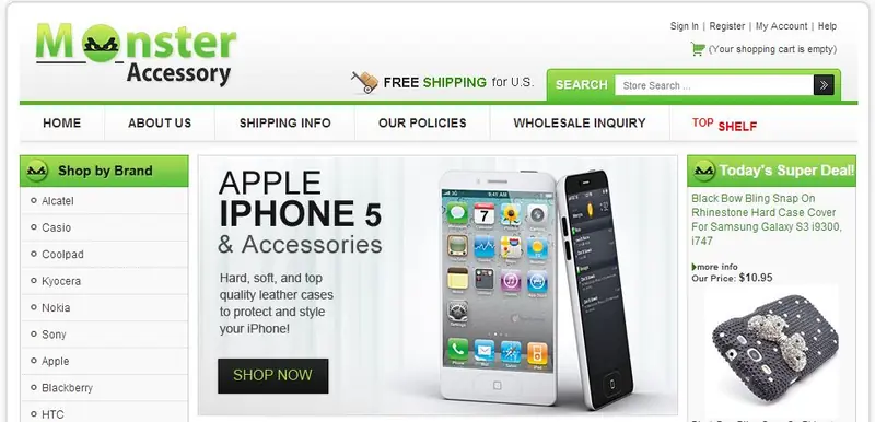 Cell Phone Accessories eBay store design
