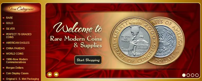 Inexpensive eBay store design for coin retailers