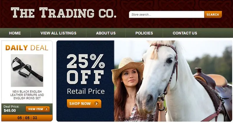 Custom eBay store design for equestrian retailers