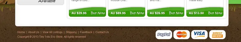 Inexpensive eBay store designs