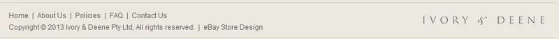 Custom eBay Store Footer