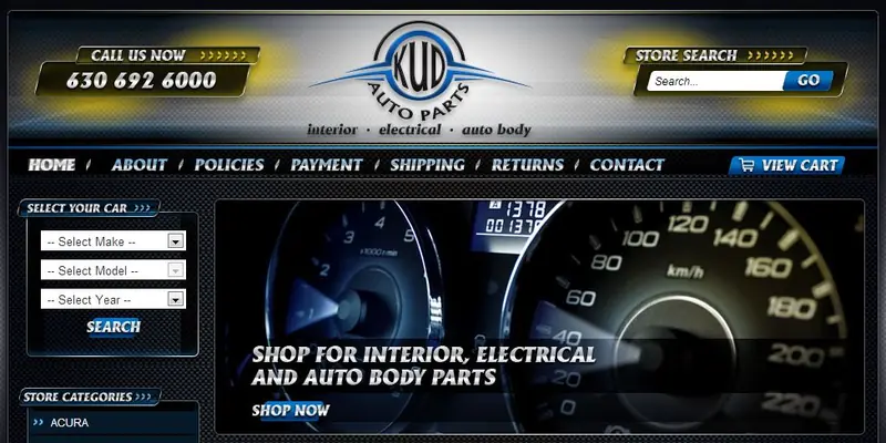Autoparts eCommerce store design