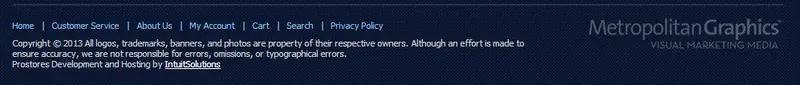 Custom ProStore Footer
