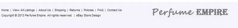 Custom eBay Store Footer