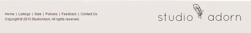 Custom eBay Store Footer