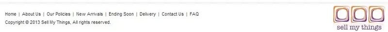 Custom eBay Store Footer