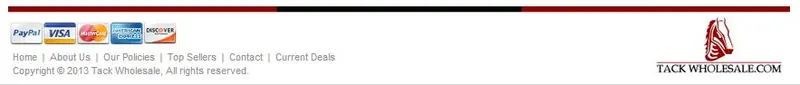 Custom eBay Store Footer