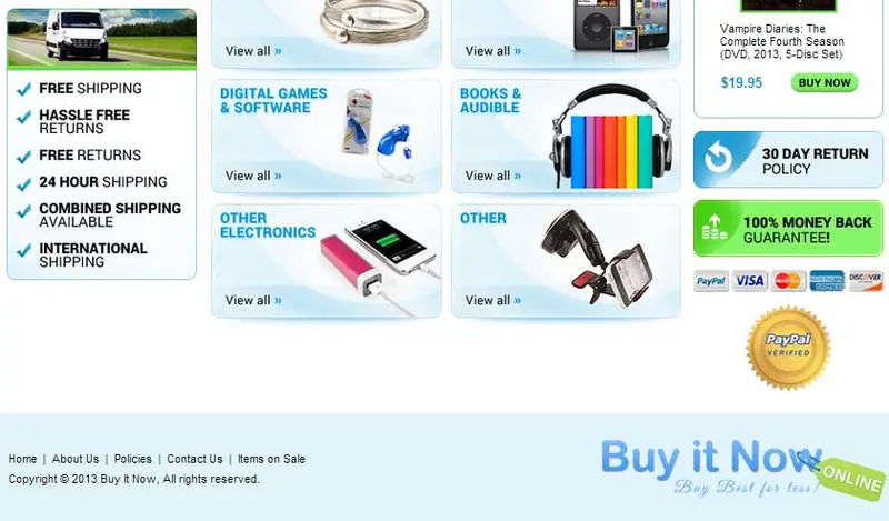 Custom eBay Store Footer