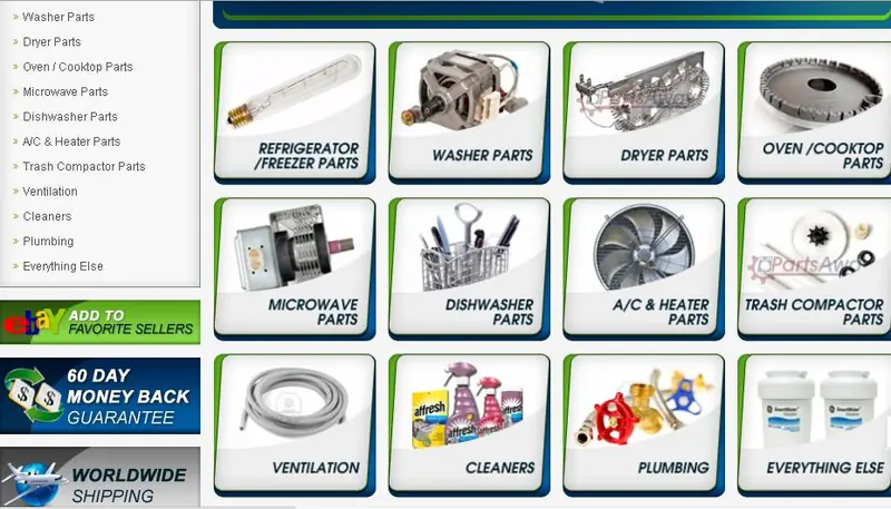 eBay custom category page